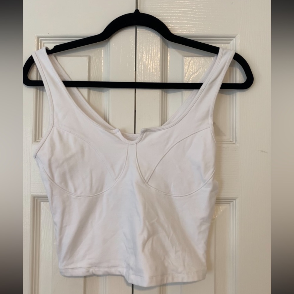 Abercrombie & Fitch white corset tank